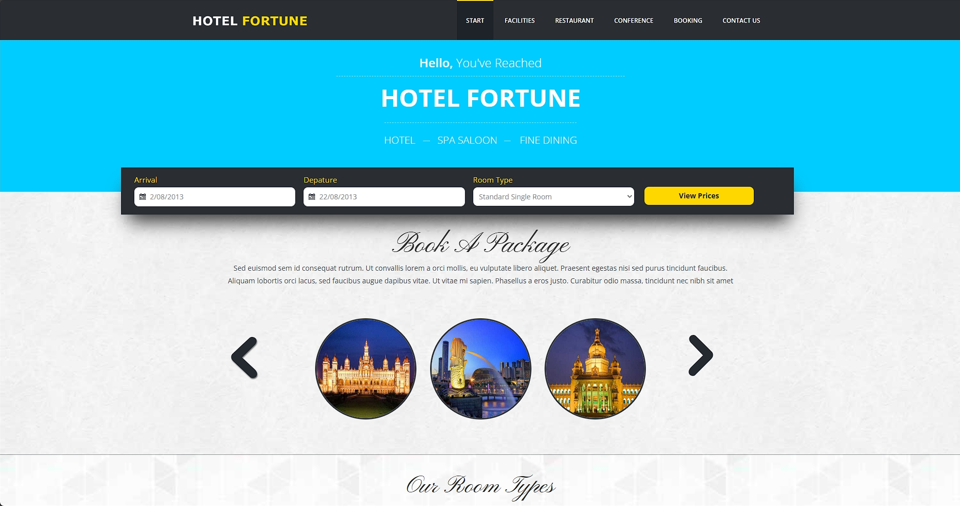 财富酒店响应式网页模板-柒伍零丨网络资源社区