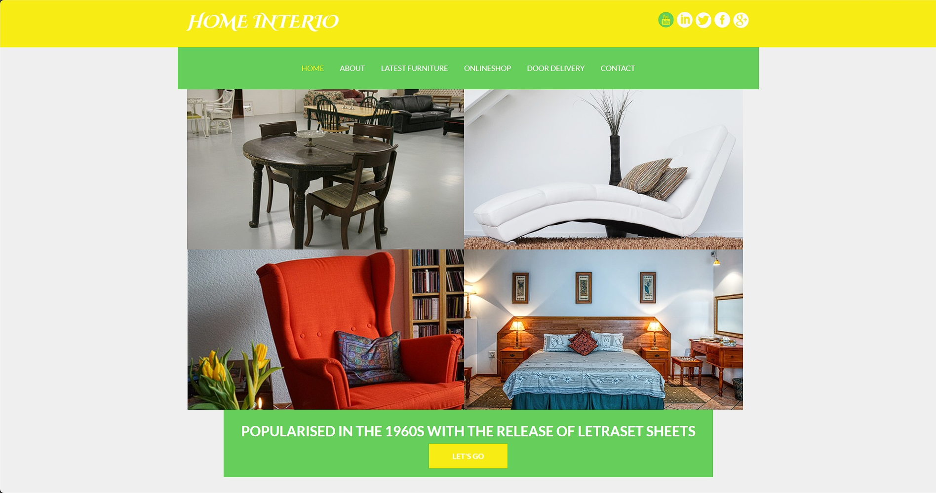 创意家居设计展示响应式网页模板-柒伍零丨网络资源社区