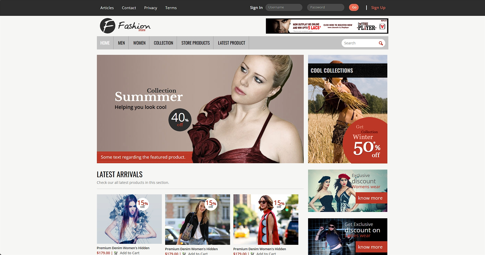 时装品牌网店响应式网站模板-柒伍零丨网络资源社区