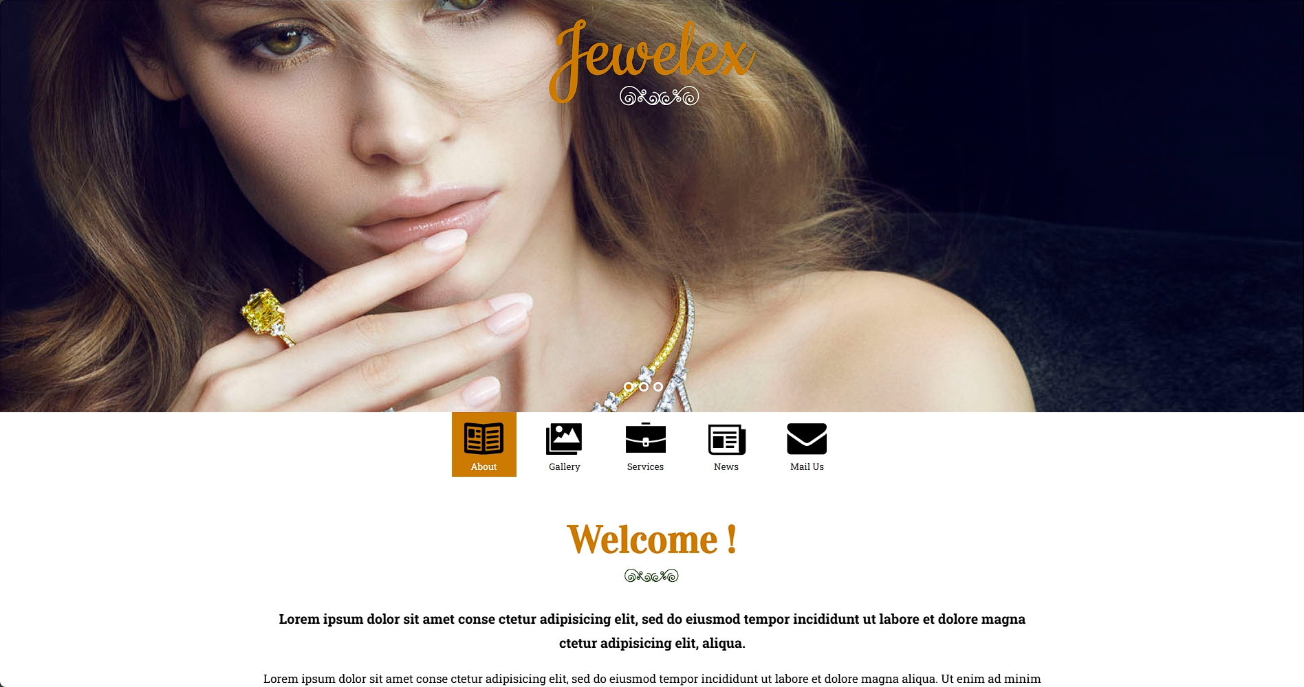 高级珠宝设计响应式网页模板-柒伍零丨网络资源社区