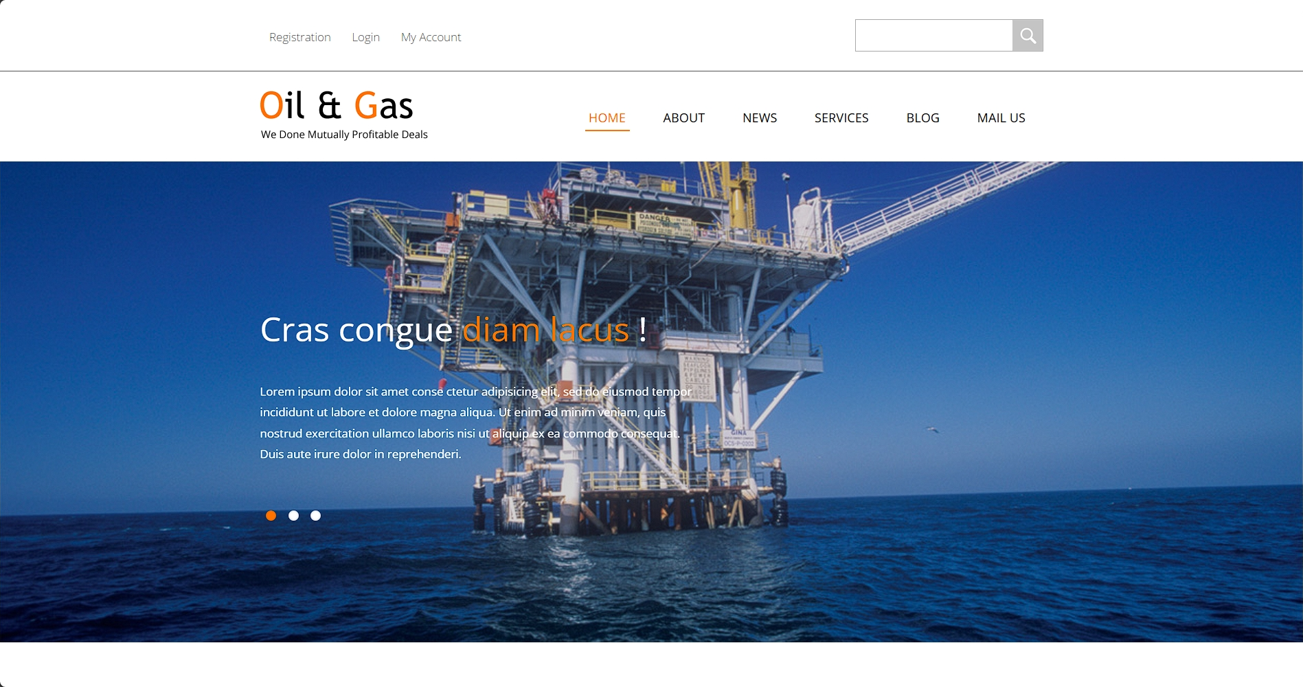 石油天然气工业响应式网页模板-柒伍零丨网络资源社区