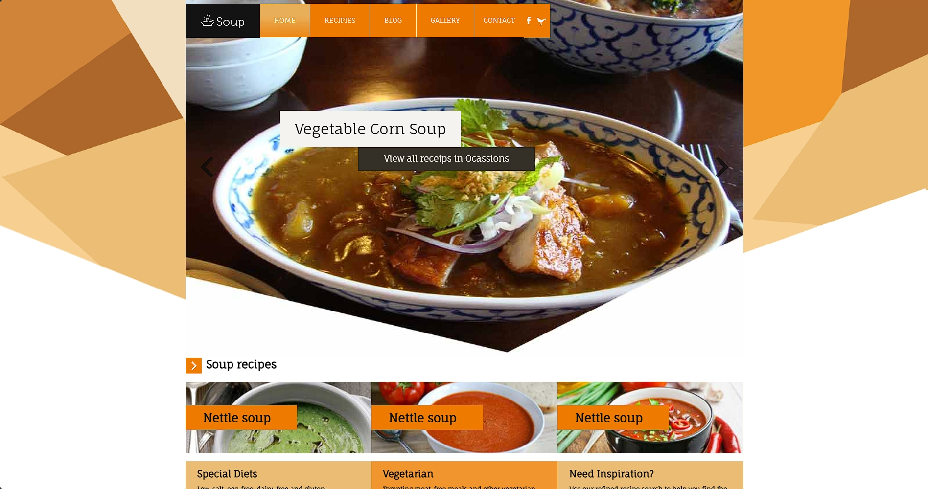 汤羹美食餐厅响应式网页模板-柒伍零丨网络资源社区