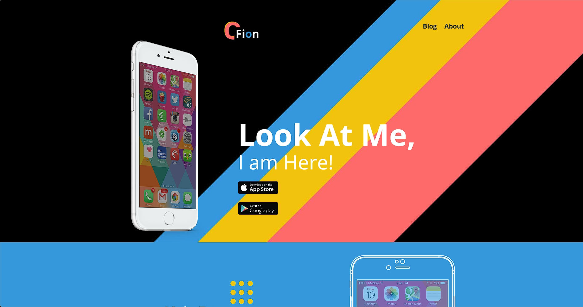 彩色手机APP介绍响应式网页模板-柒伍零丨网络资源社区