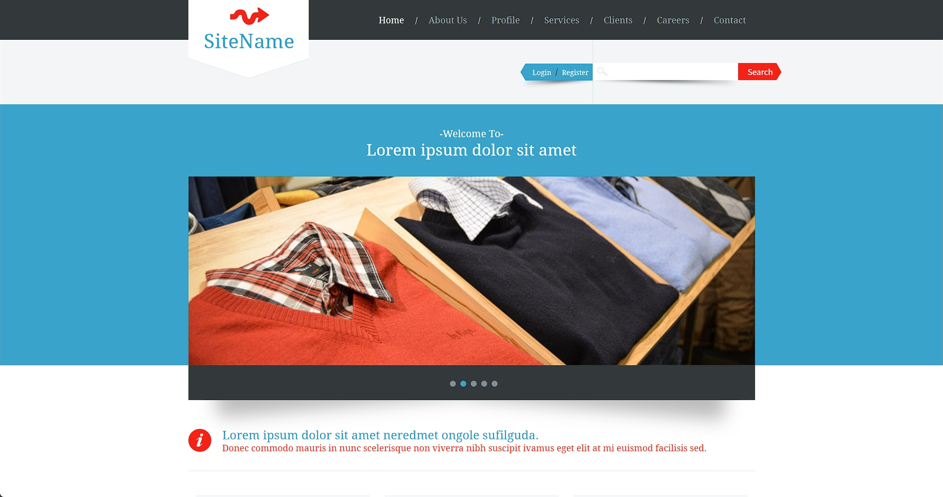 衣物清洁响应式网页模板-柒伍零丨网络资源社区