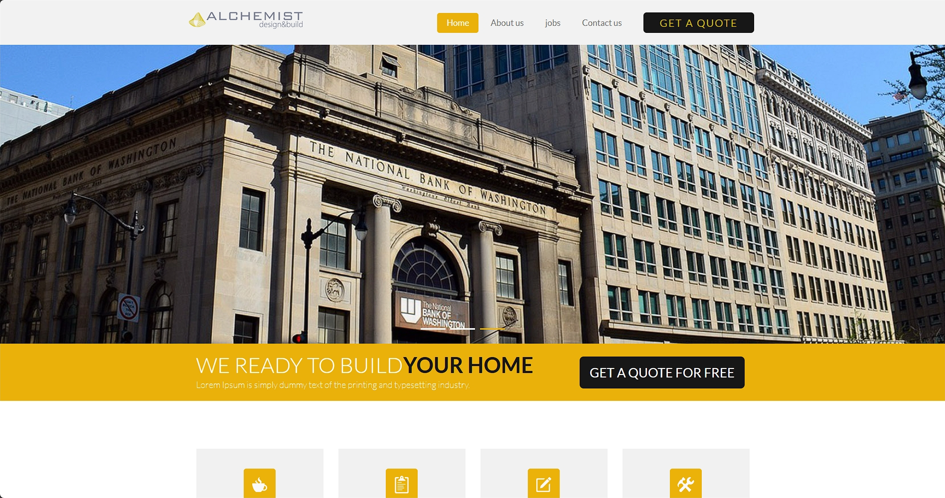 创意建筑设计响应式网页模板-柒伍零丨网络资源社区