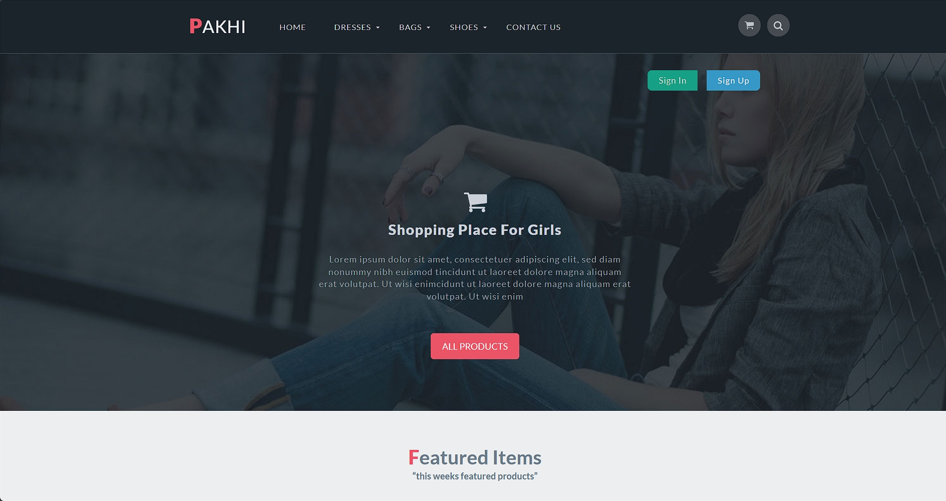 饰品服装品牌商城响应式网页模板-柒伍零丨网络资源社区