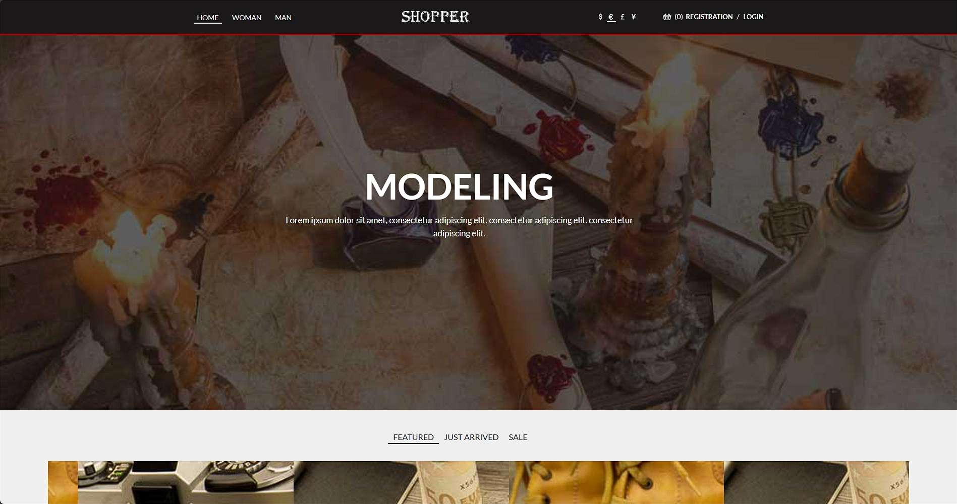 时尚购物者平台响应式网页模板-柒伍零丨网络资源社区