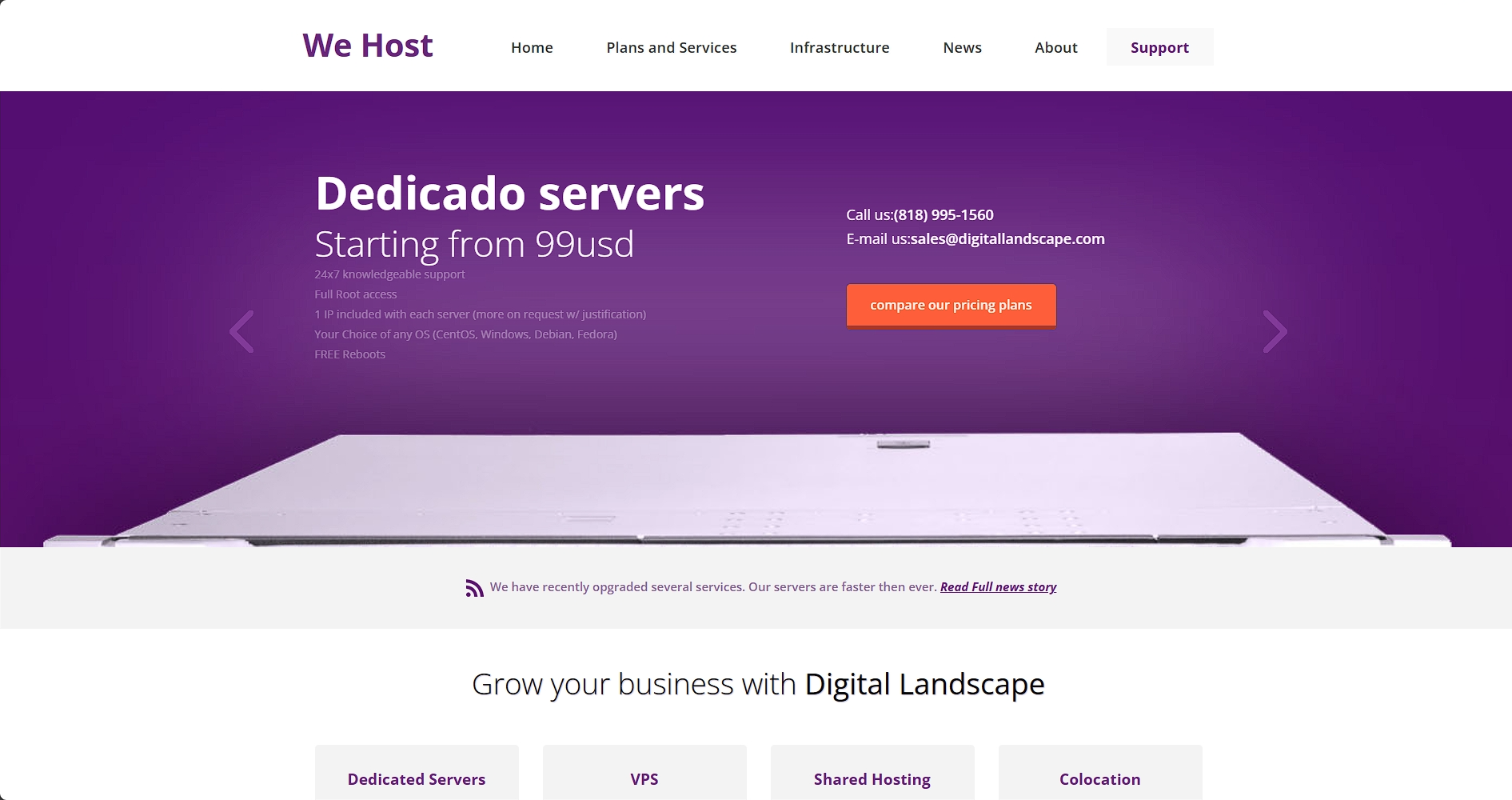 网页主机服务响应式网页模板-柒伍零丨网络资源社区