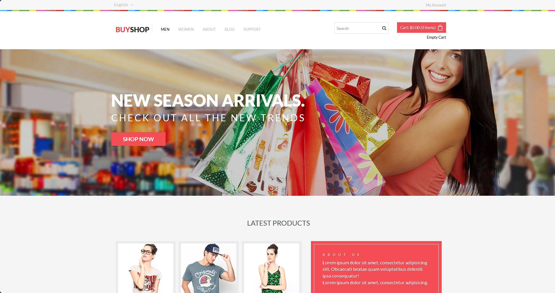 时尚购物商城响应式网页模板-柒伍零丨网络资源社区