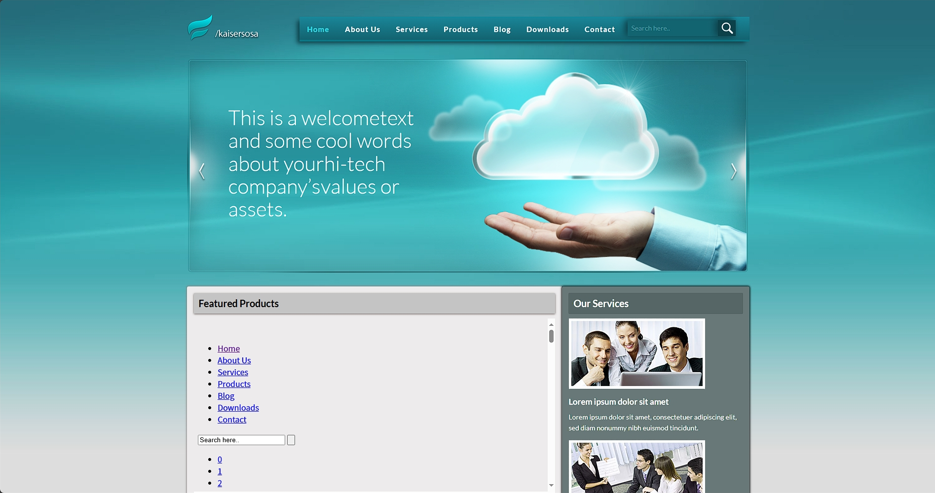 绿色云服务介绍响应式网页模板-柒伍零丨网络资源社区
