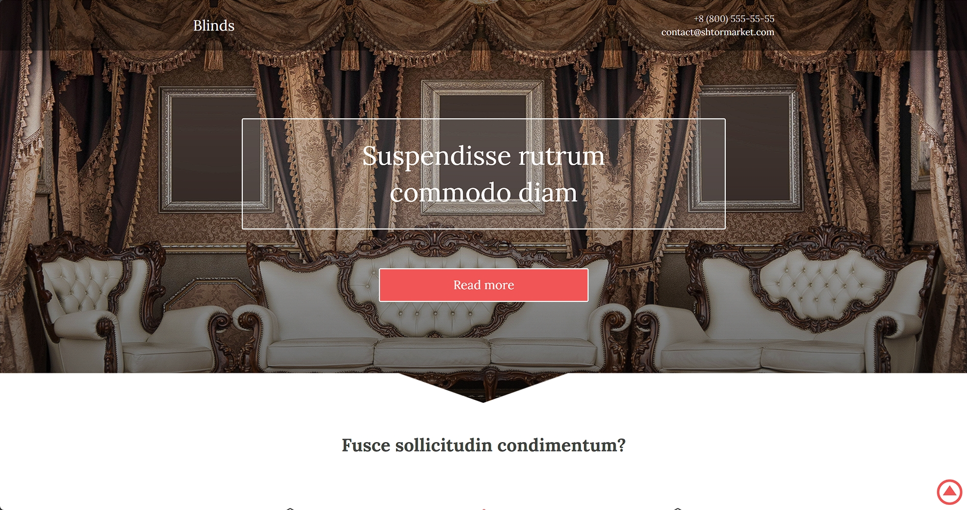奢华窗帘设计响应式网页模板-柒伍零丨网络资源社区