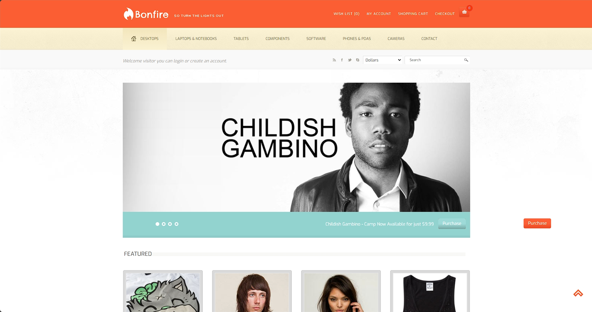 篝火电商平台响应式网页模板-柒伍零丨网络资源社区