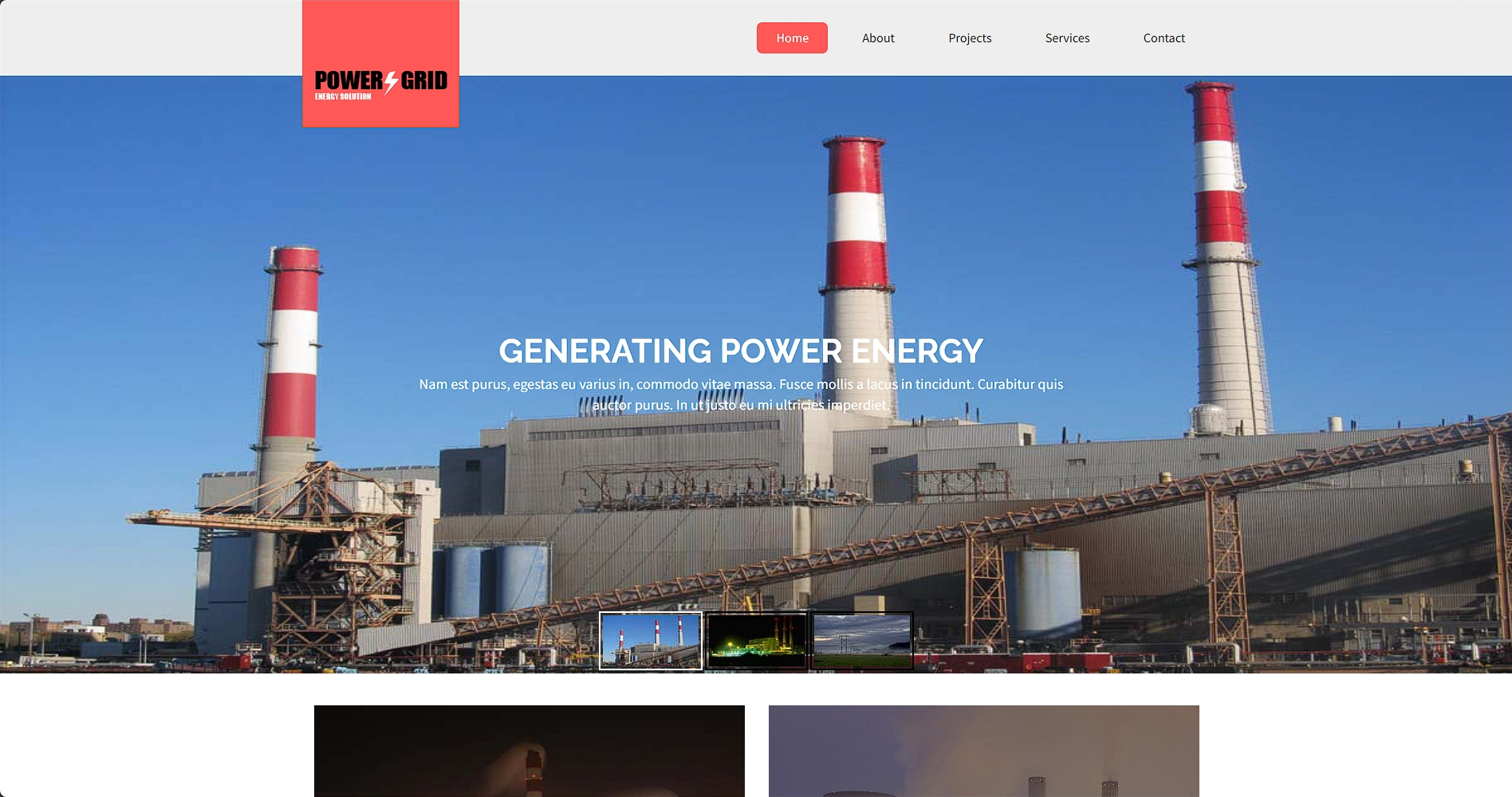 电力工业响应式网页模板-柒伍零丨网络资源社区