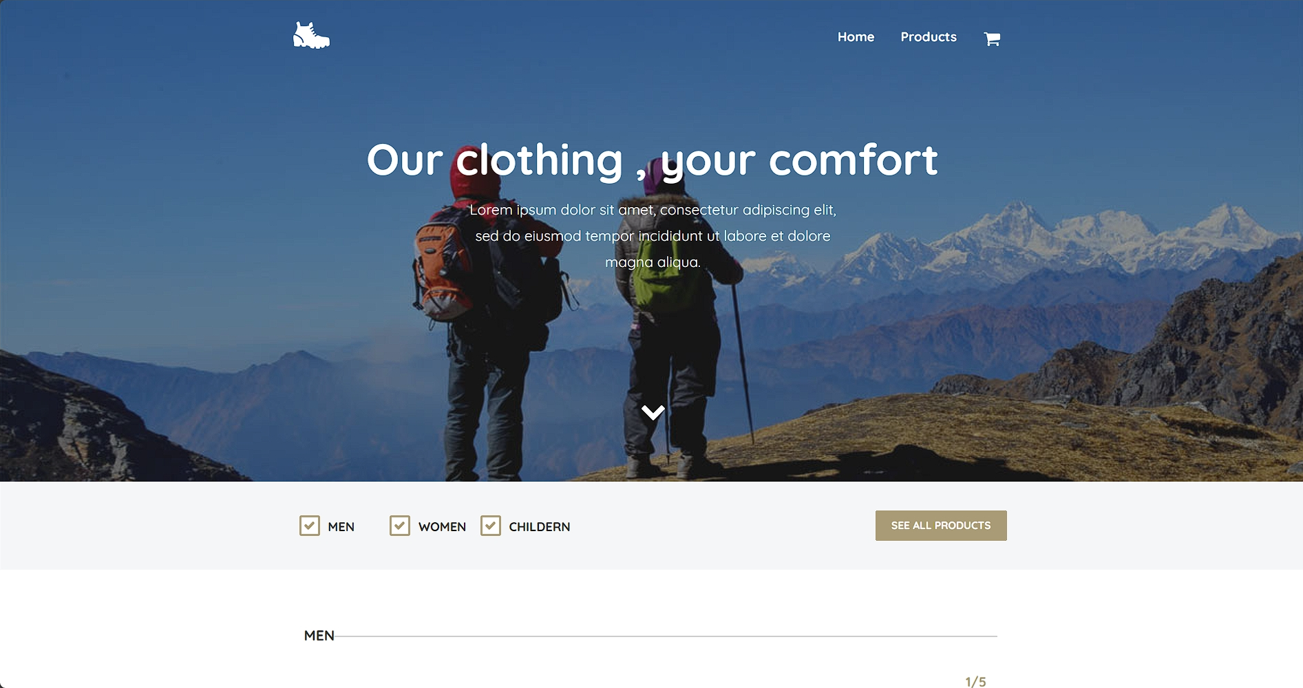 登山探险装备网店响应式网页模板-柒伍零丨网络资源社区