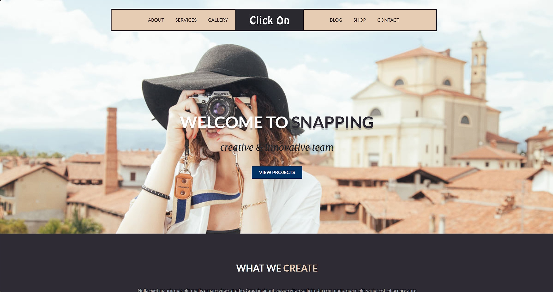 专业摄影师服务介绍响应式网页模板-柒伍零丨网络资源社区