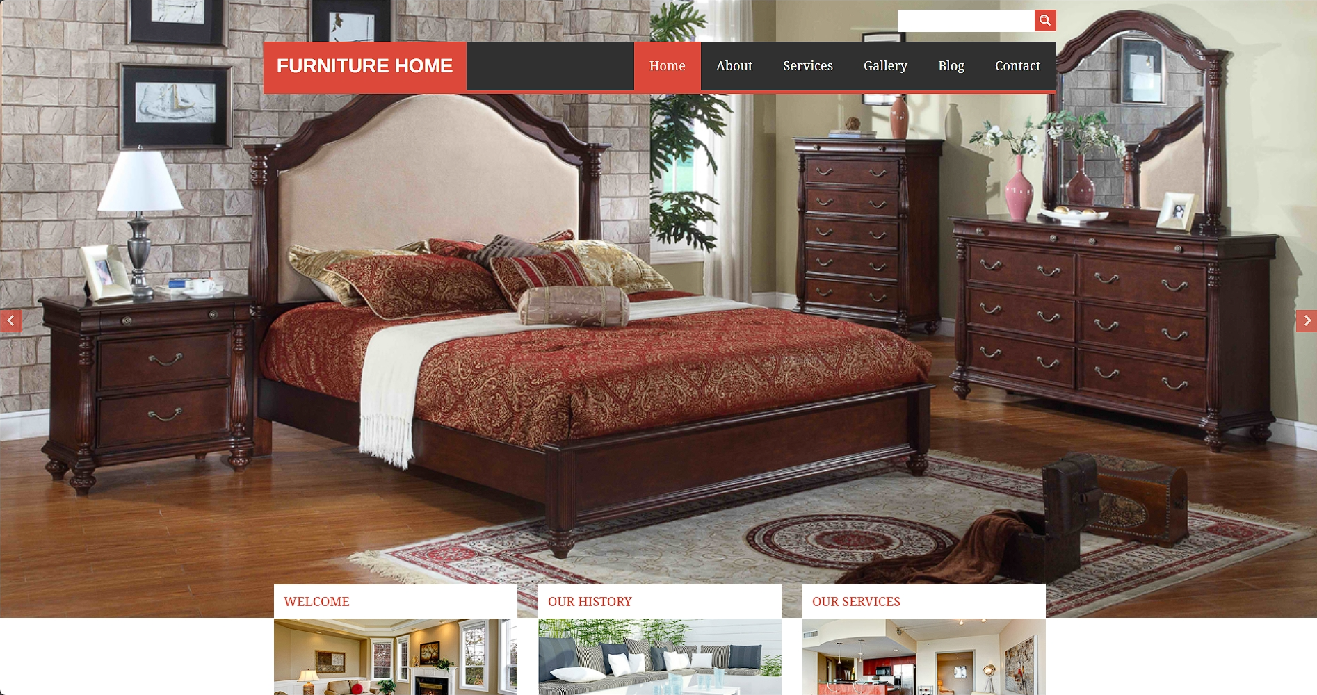 室内家居建筑设计响应式网页模板-柒伍零丨网络资源社区