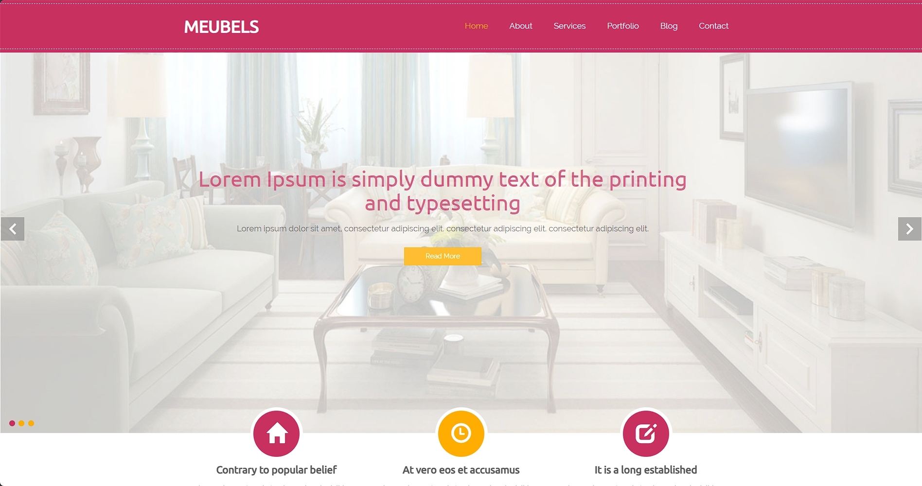 创意室内风格设计响应式网页模板-柒伍零丨网络资源社区