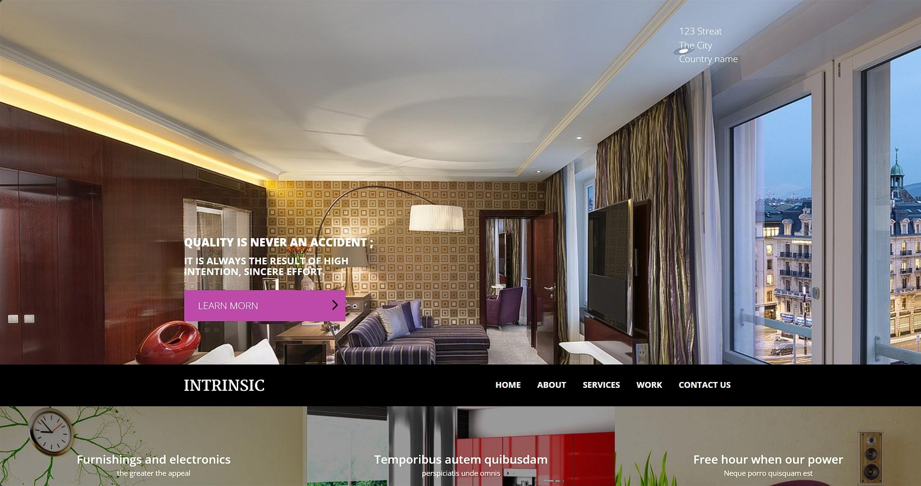 全景室内设计响应式网页模板-柒伍零丨网络资源社区