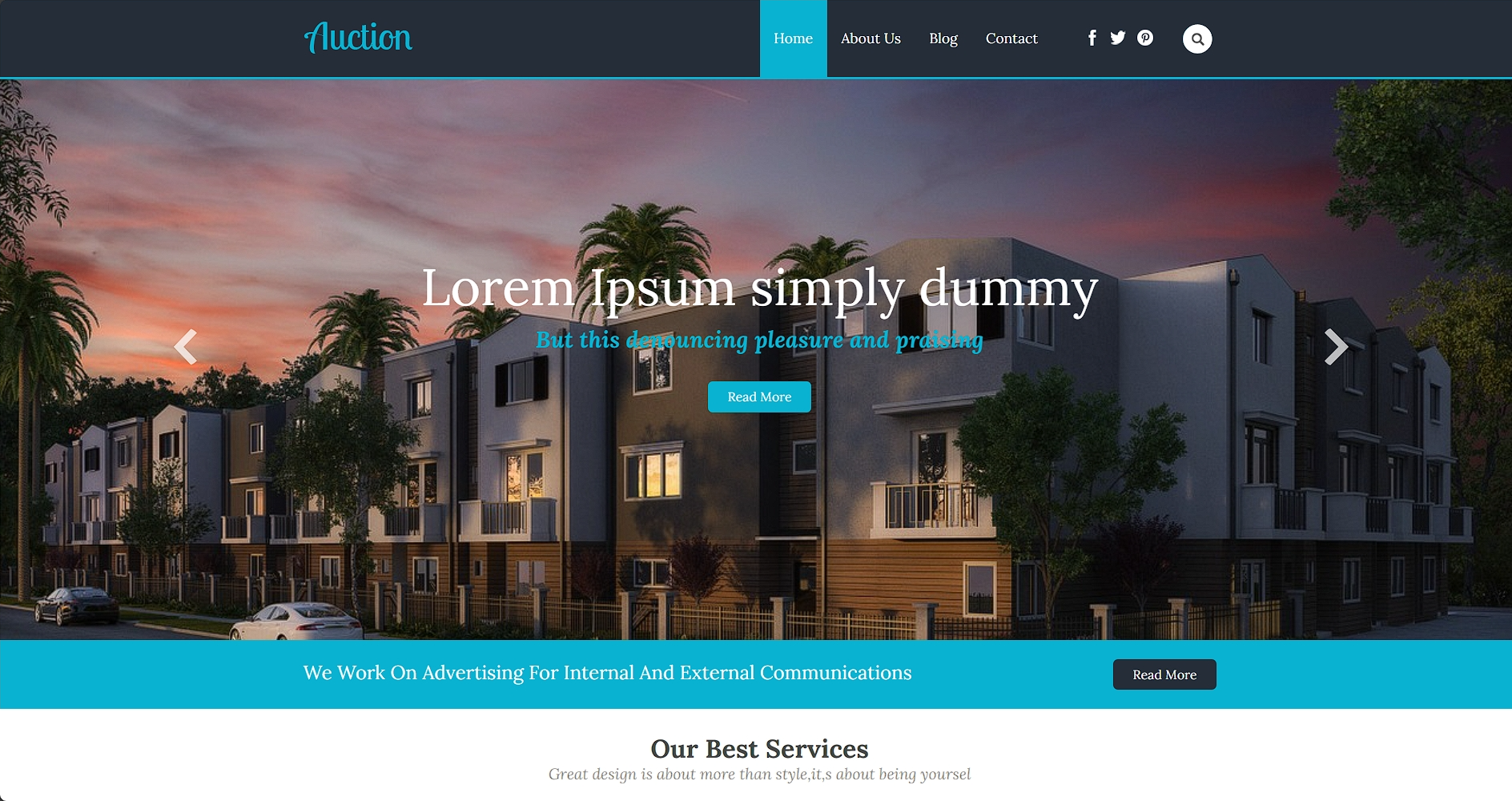 豪宅信息介绍响应式网页模板-柒伍零丨网络资源社区