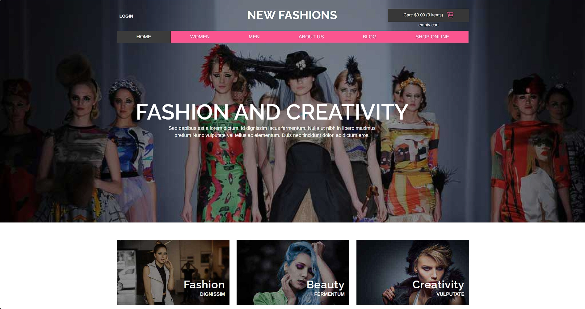 新时尚时装服饰商城响应式网页模板-柒伍零丨网络资源社区