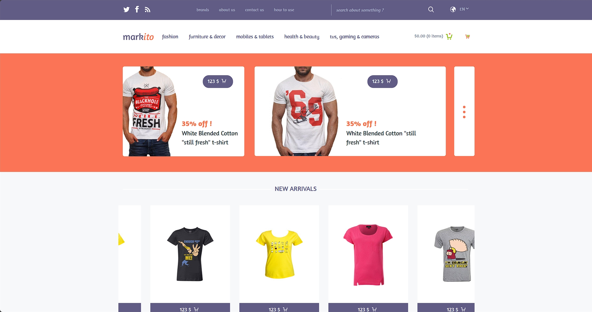 T恤商城网店响应式网页模板-柒伍零丨网络资源社区