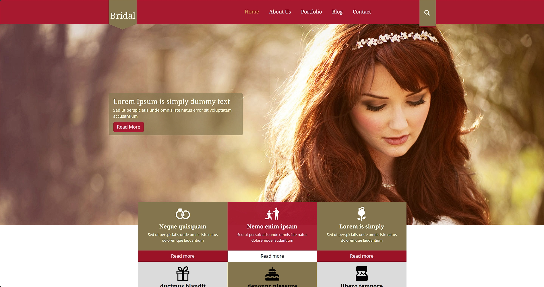 婚礼策划服务响应式网页模板-柒伍零丨网络资源社区