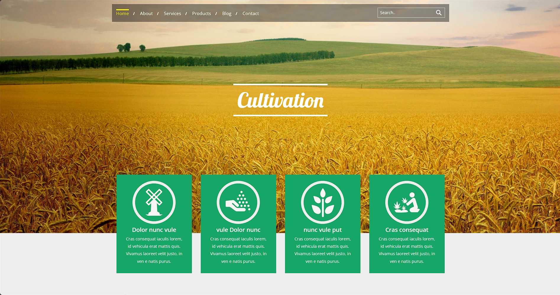 农业种植收割机械响应式网页模板-柒伍零丨网络资源社区