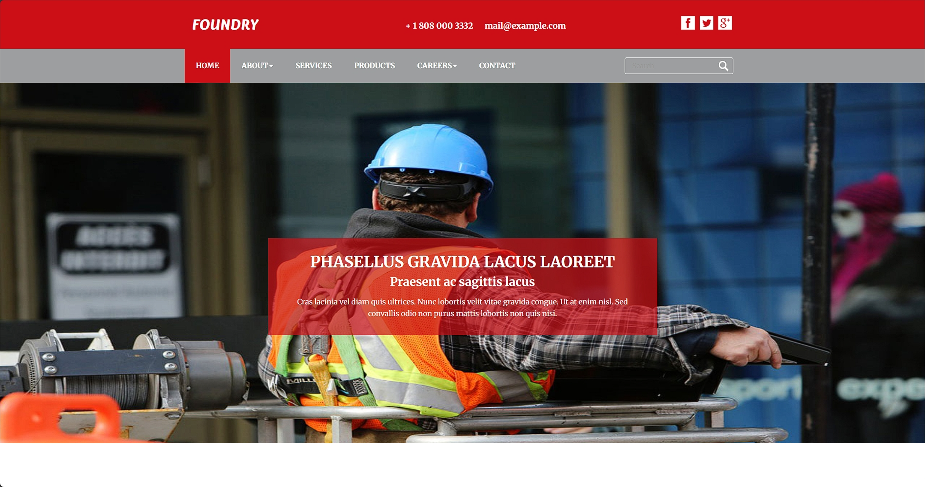 工业铸造厂响应式网页模板-柒伍零丨网络资源社区