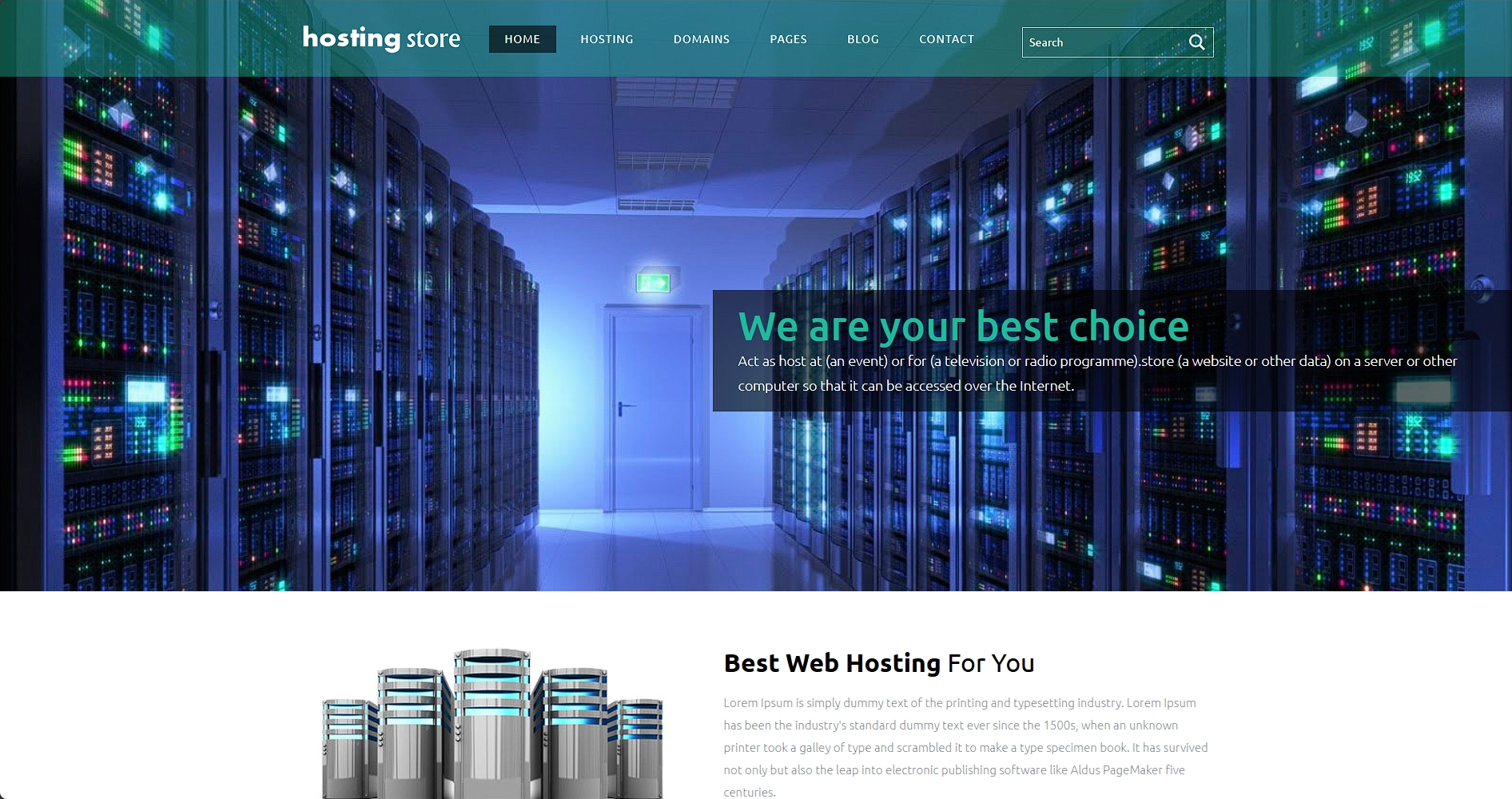 服务器机房业务介绍响应式网页模板-柒伍零丨网络资源社区