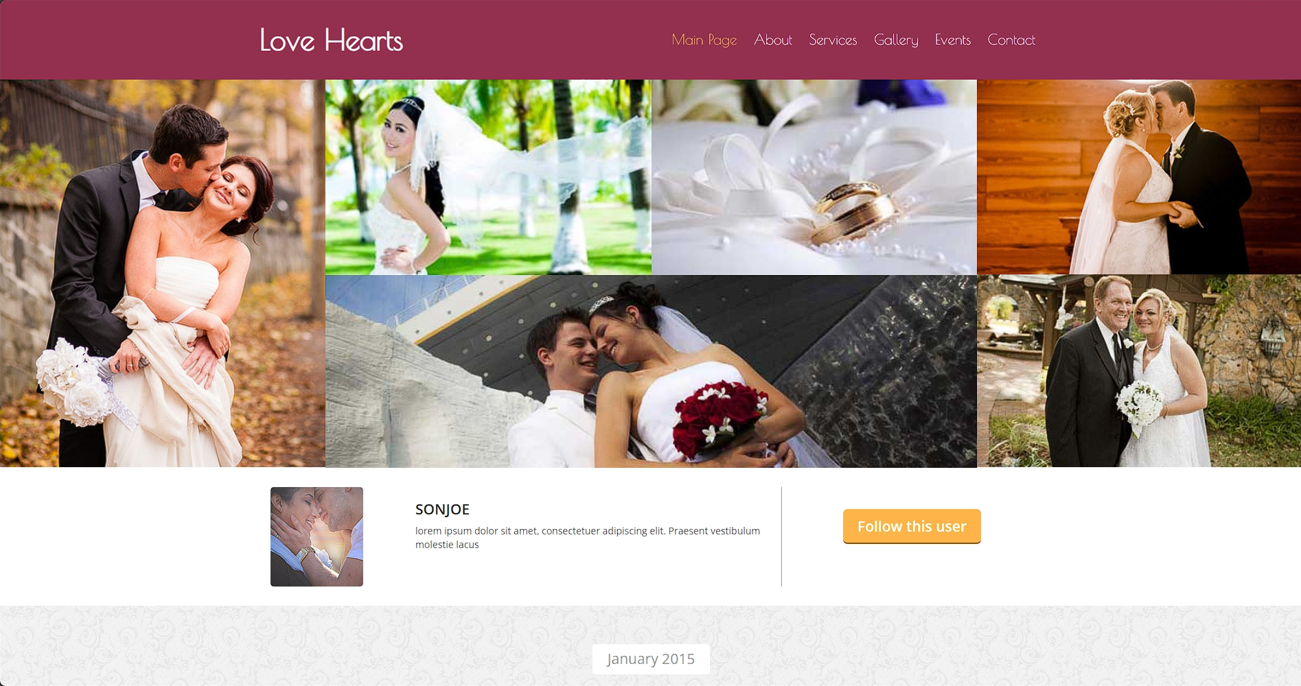 爱的婚礼瞬间响应式网页模板-柒伍零丨网络资源社区