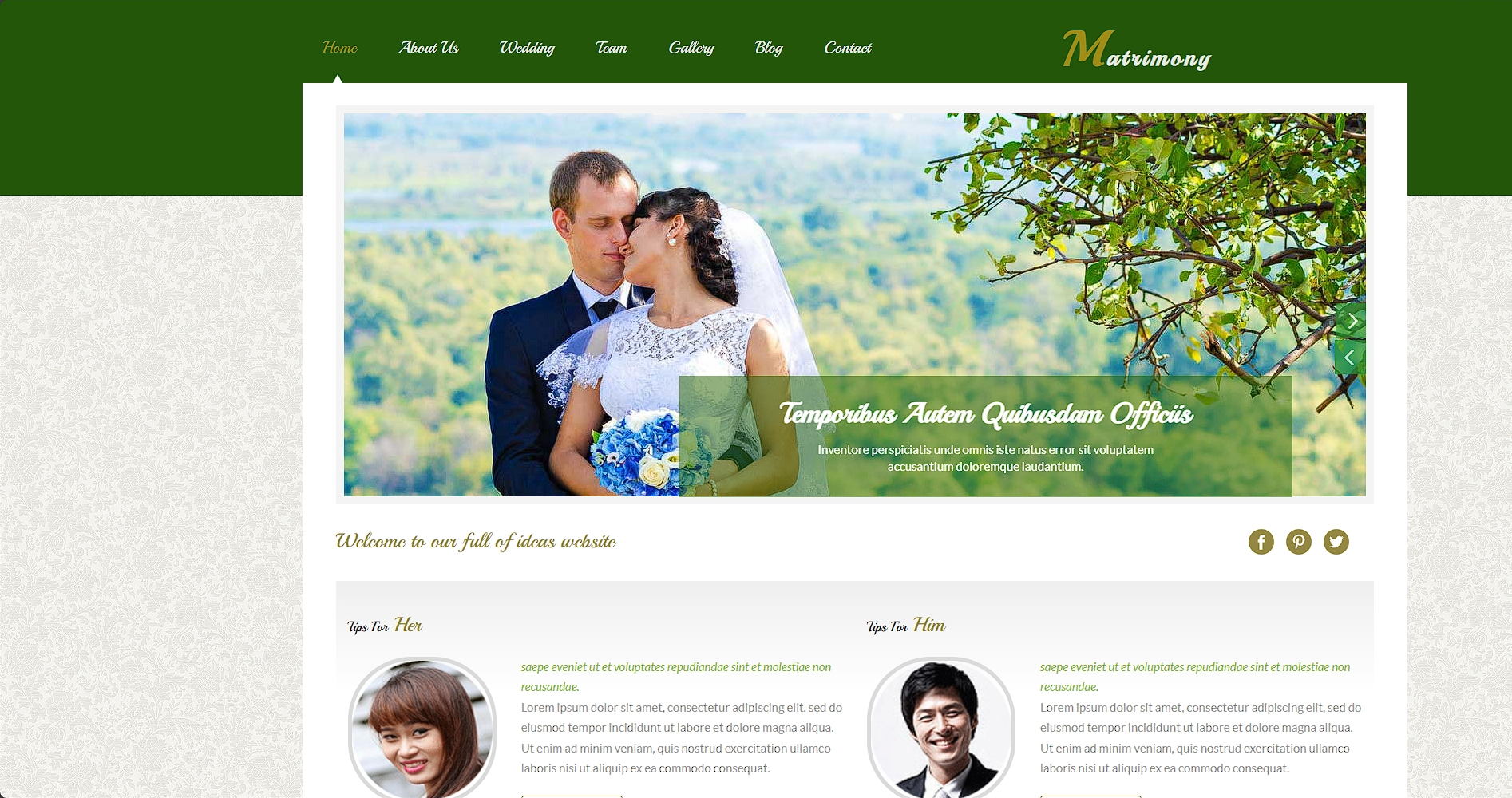 绿色婚庆策划响应式网站模板-柒伍零丨网络资源社区