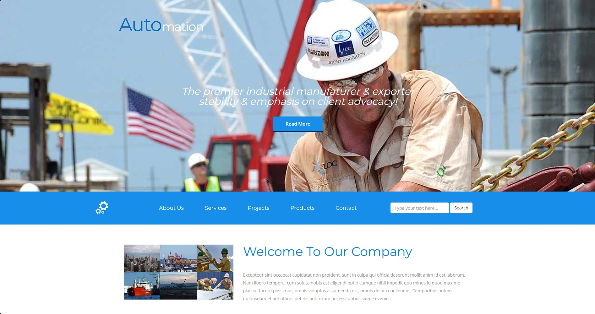 机械化工业响应式网站模板-柒伍零丨网络资源社区