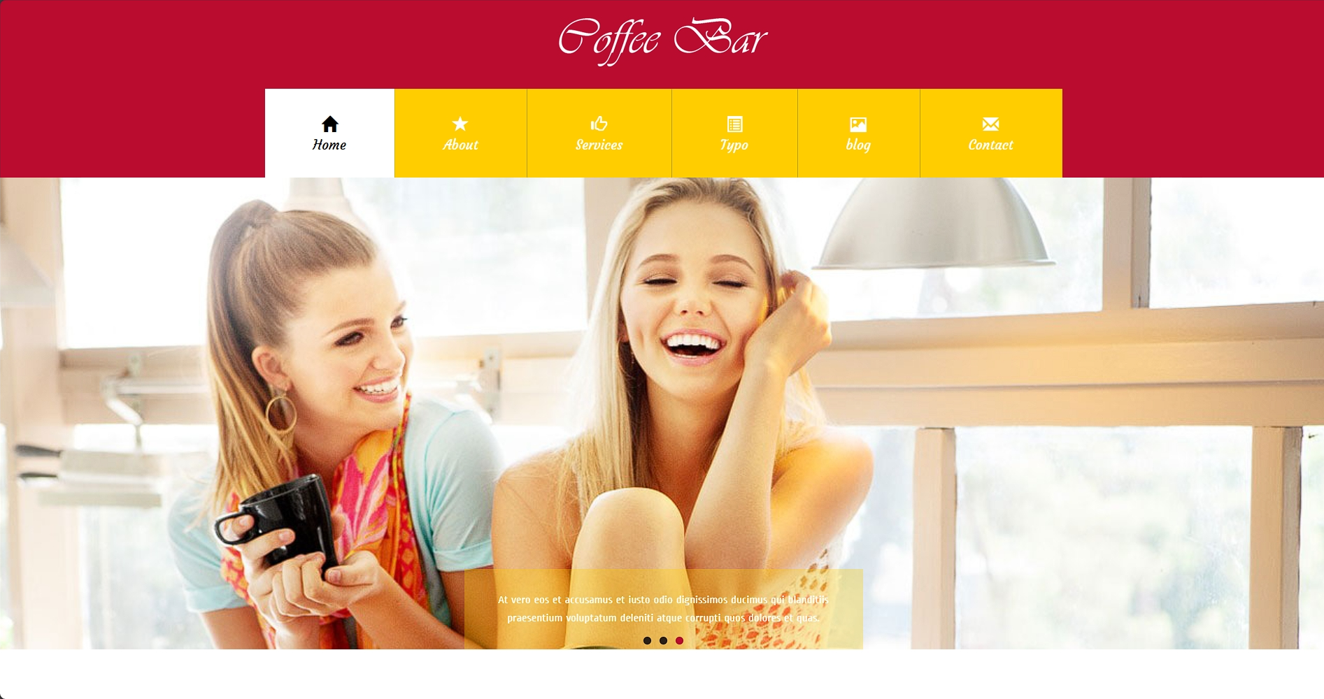 欢乐咖啡吧响应式网站模板-柒伍零丨网络资源社区