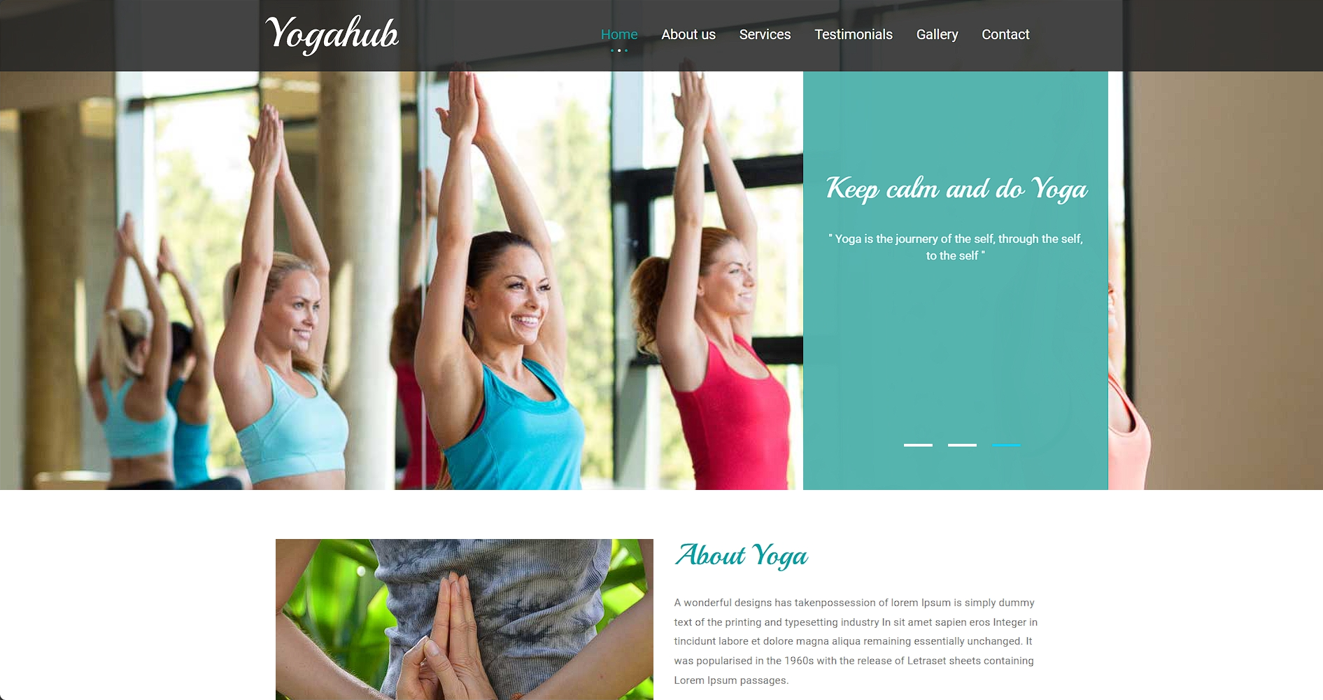 瑜伽运动会馆响应式网站模板-柒伍零丨网络资源社区