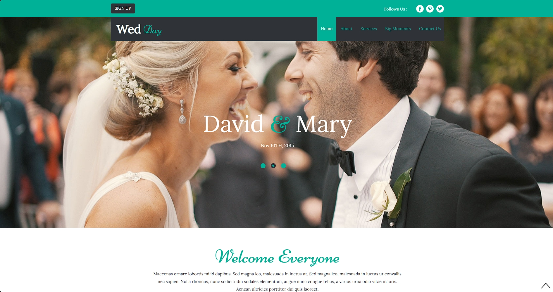 婚礼祝福策划响应式网站模板-柒伍零丨网络资源社区